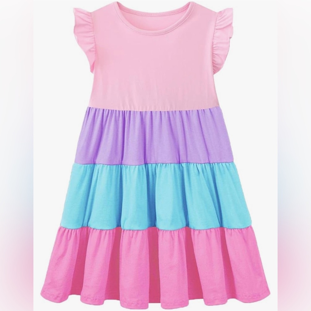 GIRLS PASTEL DRESS - Picture 2 of 15